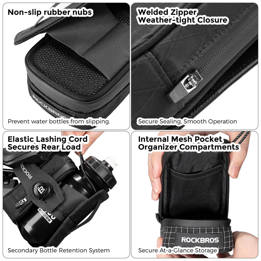ROCKBROS interior mesh pocket organizing tube and tools for convenience