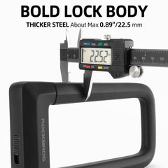 ROCKBROS lock core and unique key detail demonstrating pick-resistant mechanism