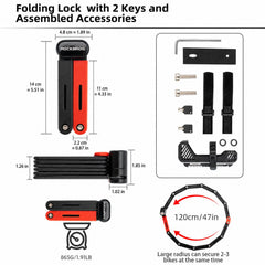 ROCKBROS lock mounted under saddle demonstrating easy transport and access