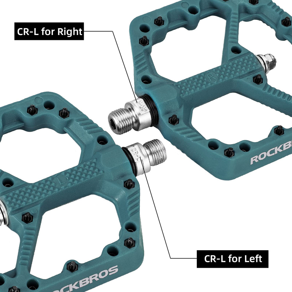 ROCKBROS pedal held in hand for size comparison illustrating 110mm platform