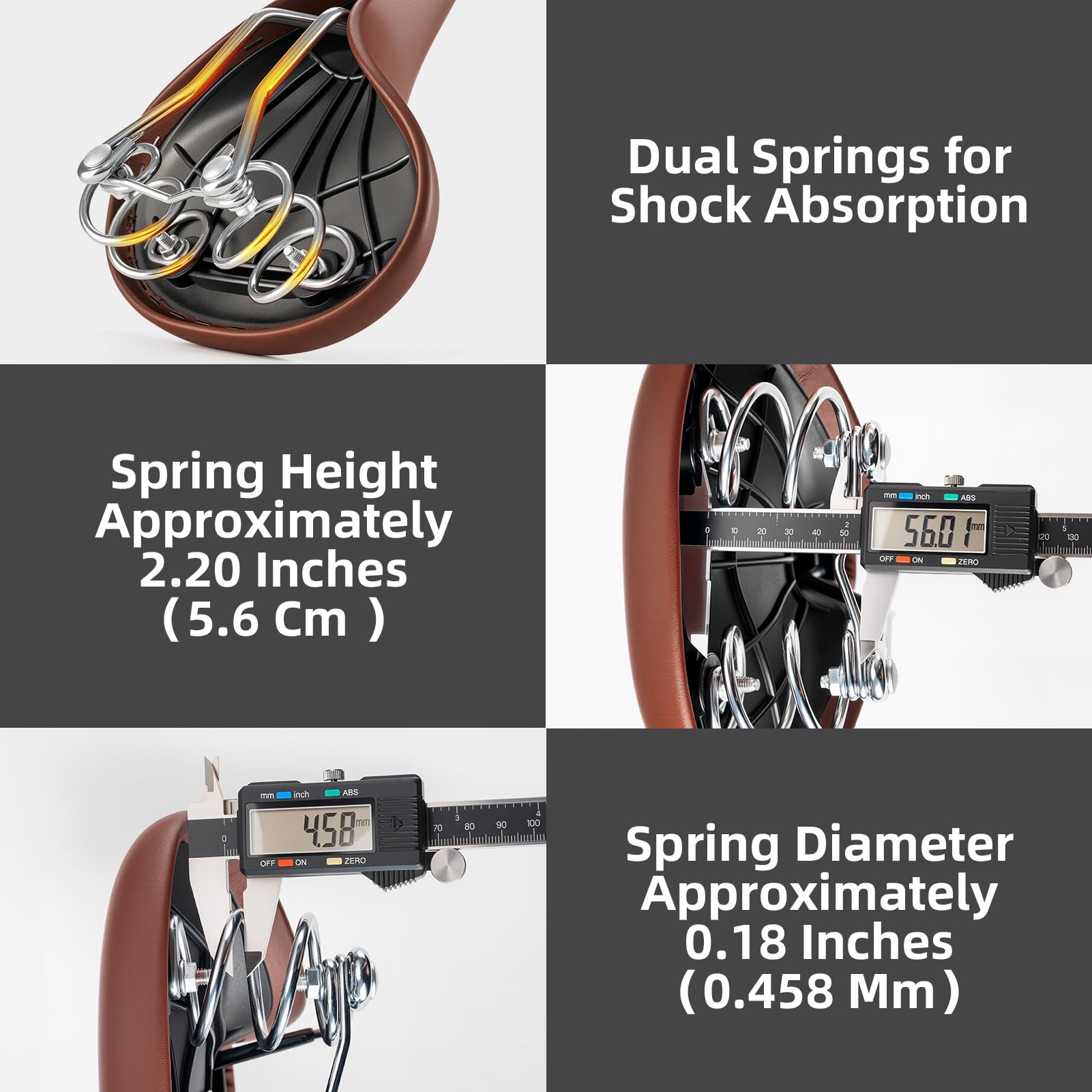 ROCKBROS saddle mounted on cruiser bike showing improved upright riding comfort