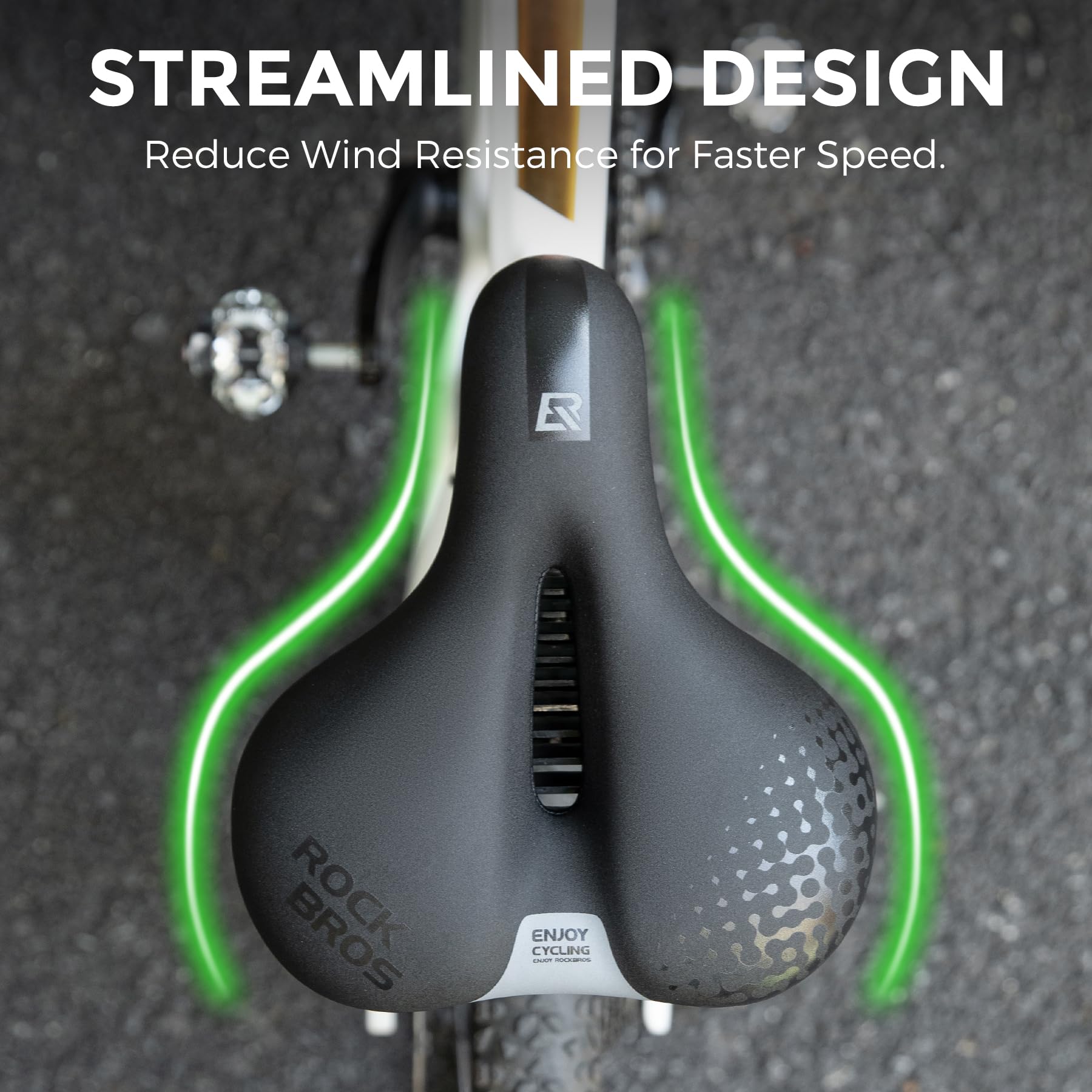 ROCKBROS side profile with rail scale marks for precise saddle adjustment