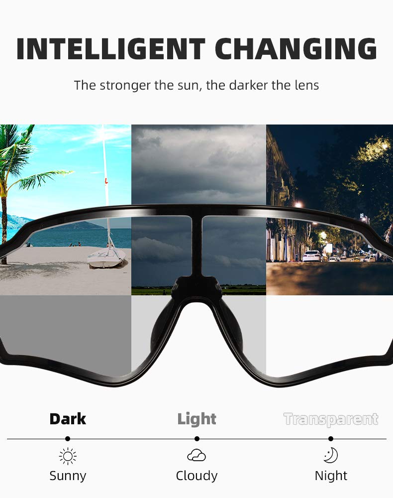 ROCKBROS side profile highlighting slim temples and secure fit benefit