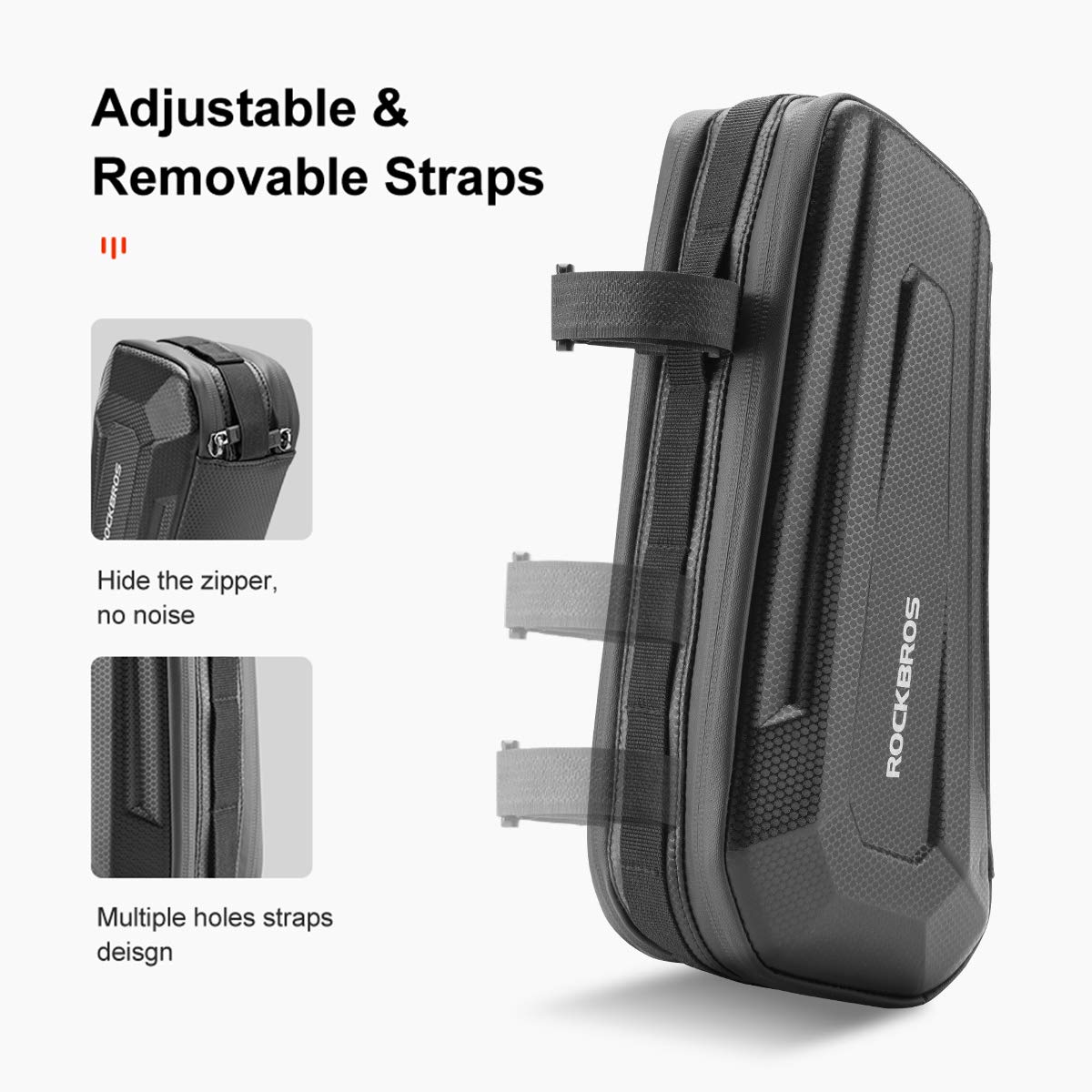 ROCKBROS strap hook-and-loop system close-up for quick adjustable installation