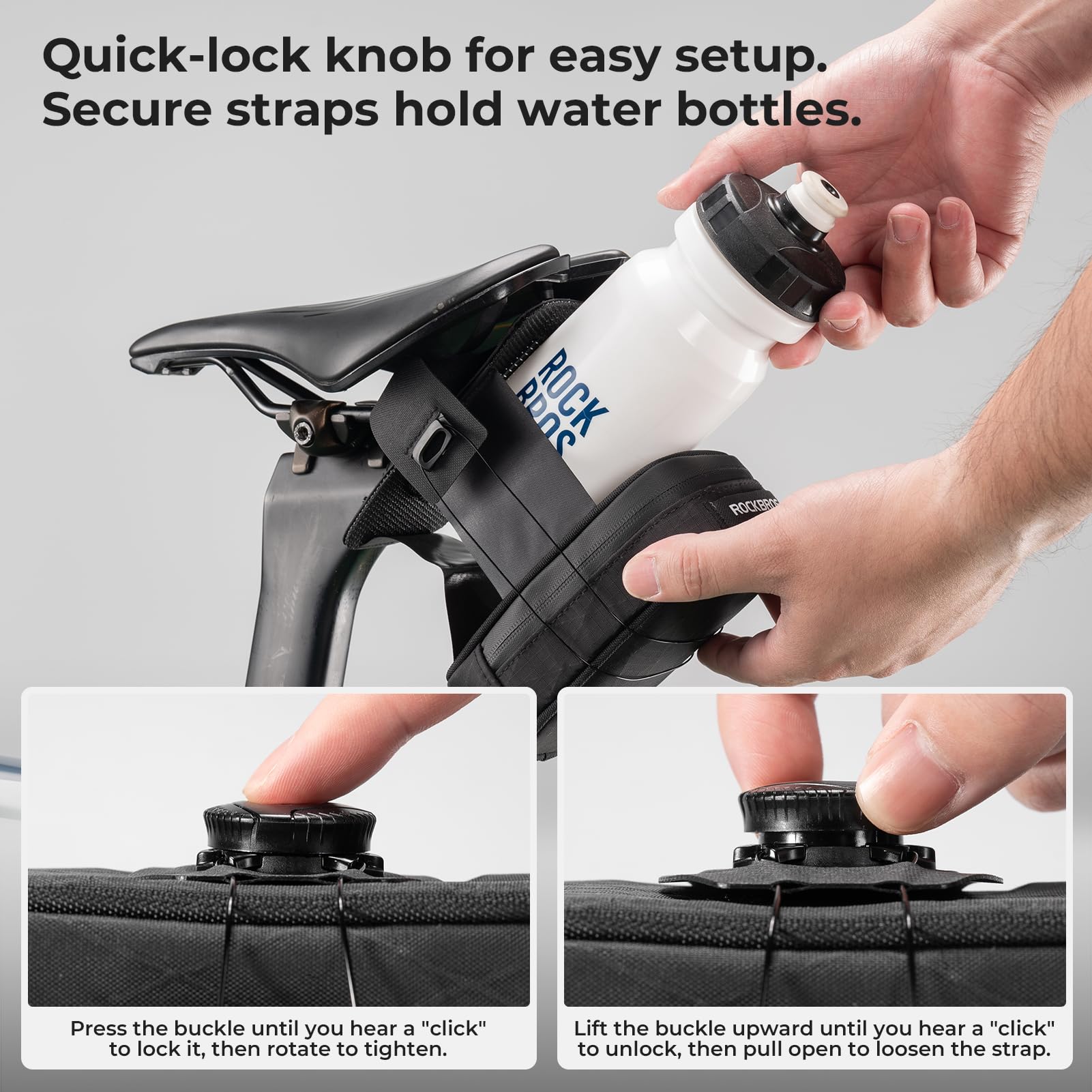 ROCKBROS mounted under saddle demonstrating low profile and comfort