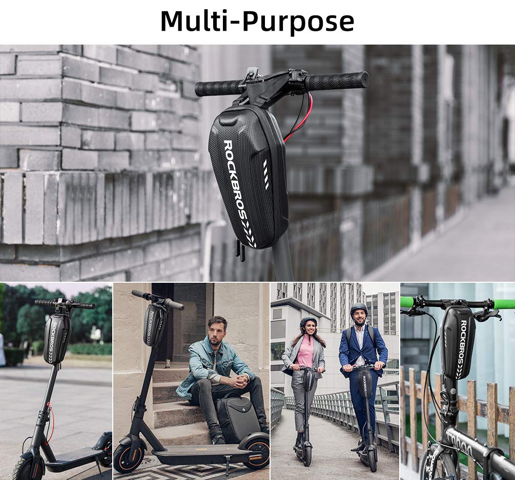 ROCKBROS Velcro strap and rail system showing adjustable secure mounting benefit