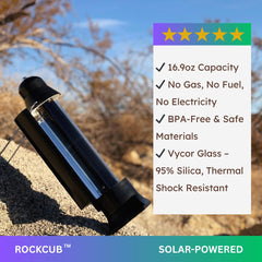 ROCKCUB Vycor glass core close-up highlighting durable thermal-shock resistance