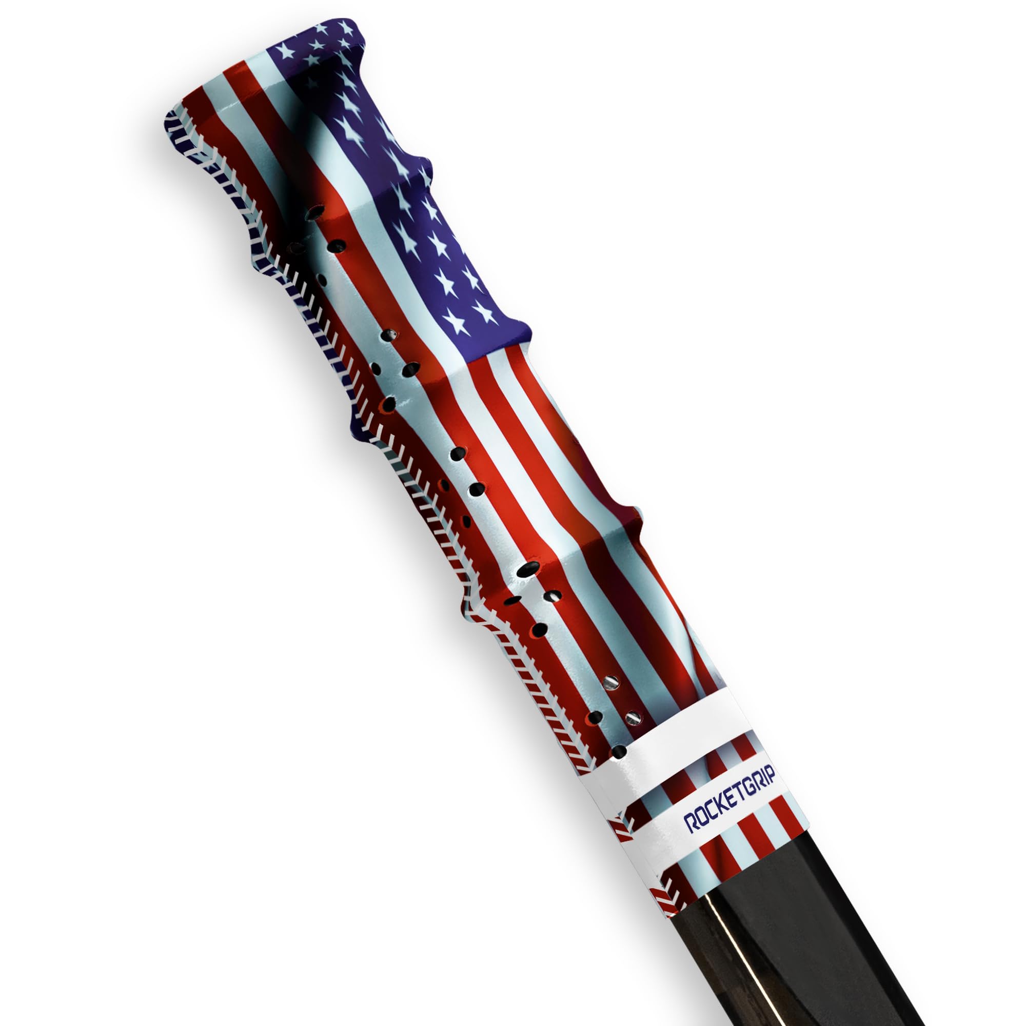 ROCKETGRIP front view showing clean profile and secure hold benefit