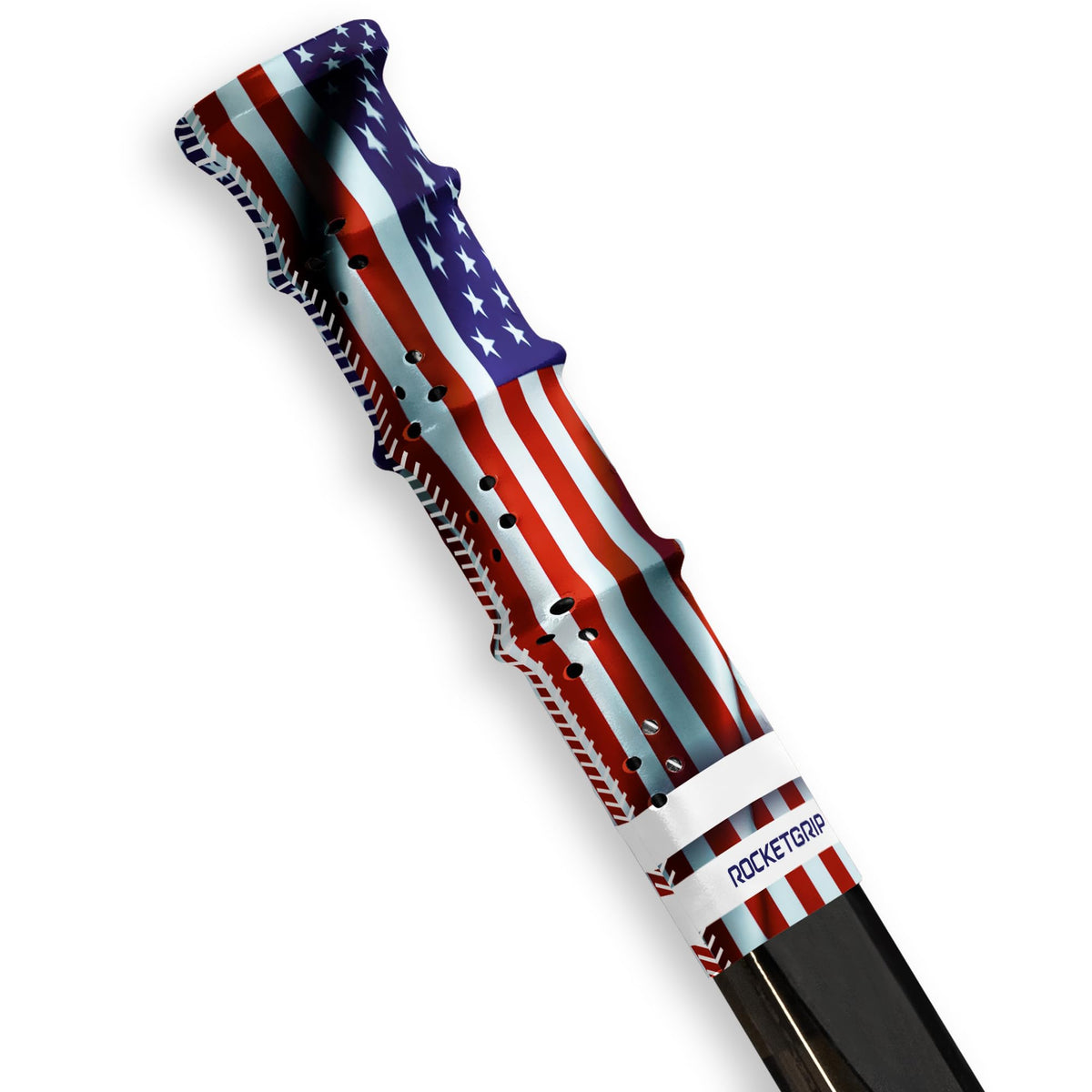ROCKETGRIP front view showing clean profile and secure hold benefit