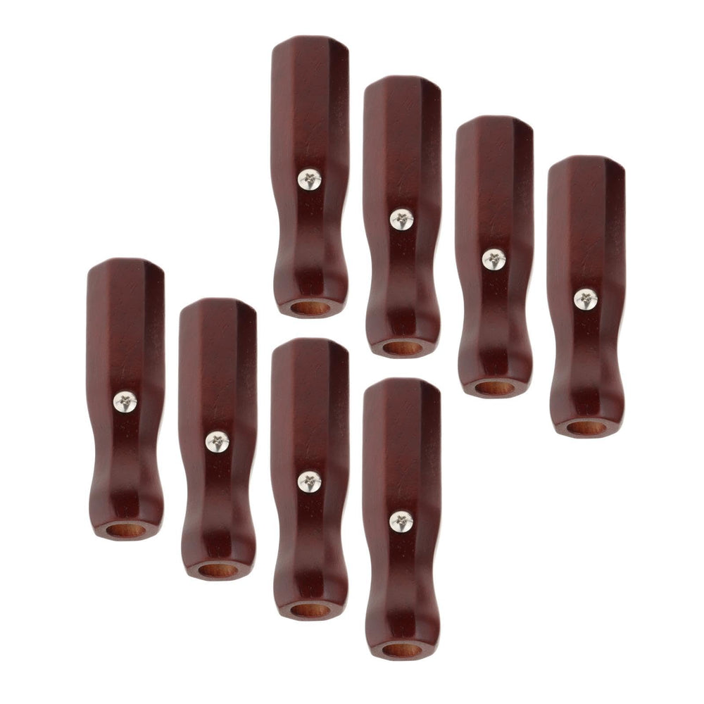 rockible front view of deep red handles showing neat finish and complete set benefit