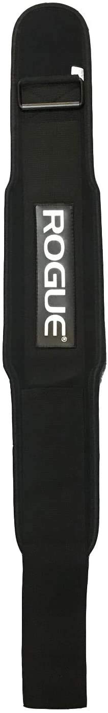 Rogue nylon belt close-up of steel tension buckle and hook-and-loop for quick adjust