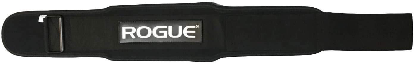 Rogue nylon belt front and back view showing 3" front and 5" back for stability