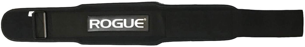 Rogue nylon belt front and back view showing 3" front and 5" back for stability