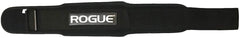 Rogue nylon belt front and back view showing 3" front and 5" back for stability