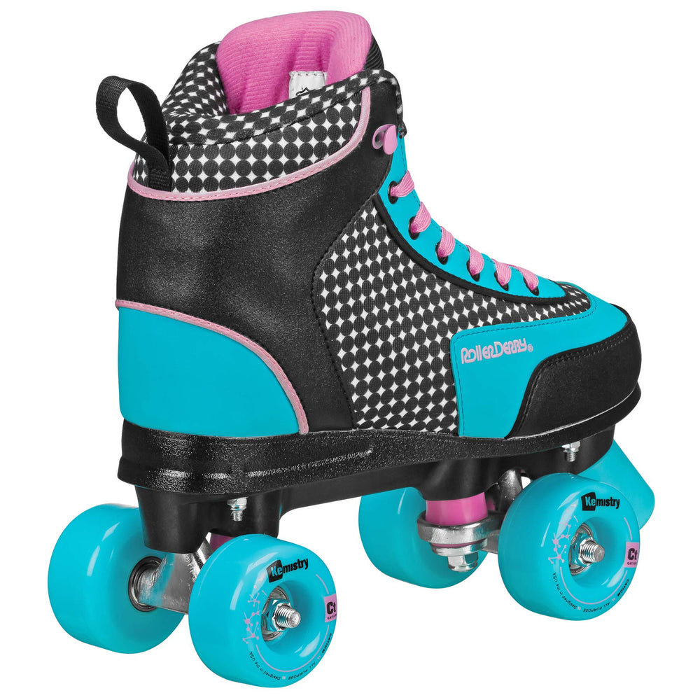 Roller Derby close-up of Kemistry Cation wheel showing grip for varied surfaces