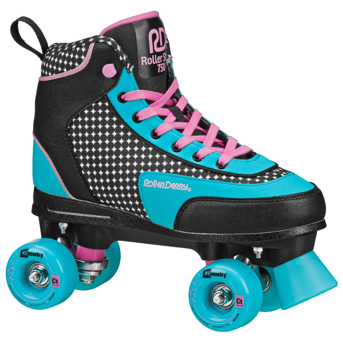 Roller Derby Roller Star 750 front view showing bubble gum color and snug fit