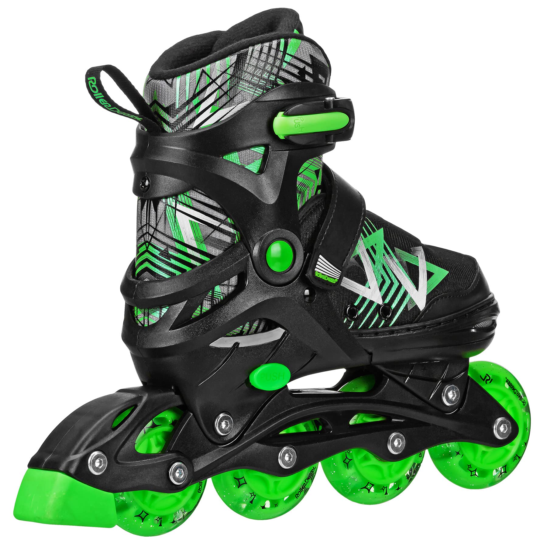 Roller Derby Stryde side profile highlighting frame and wheel alignment benefit