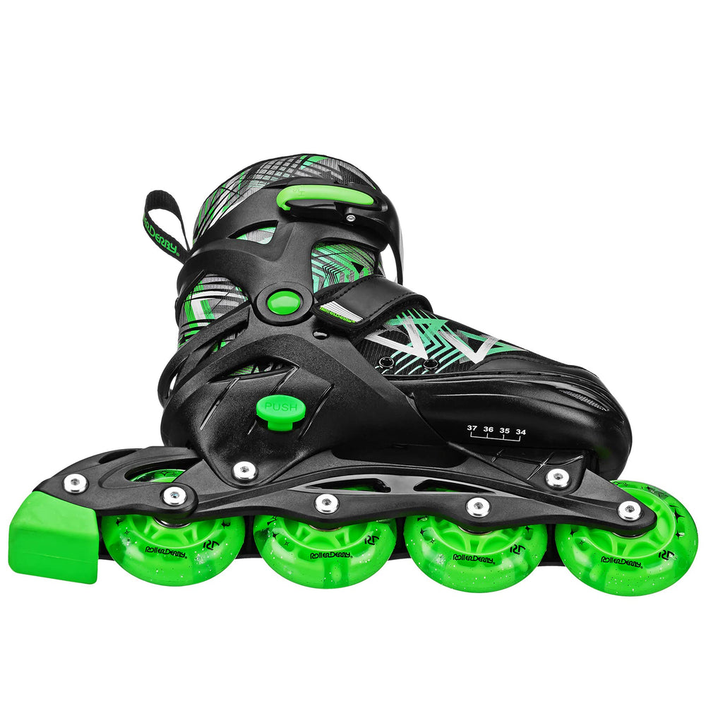 Roller Derby Stryde wheel close-up showing urethane texture and durability