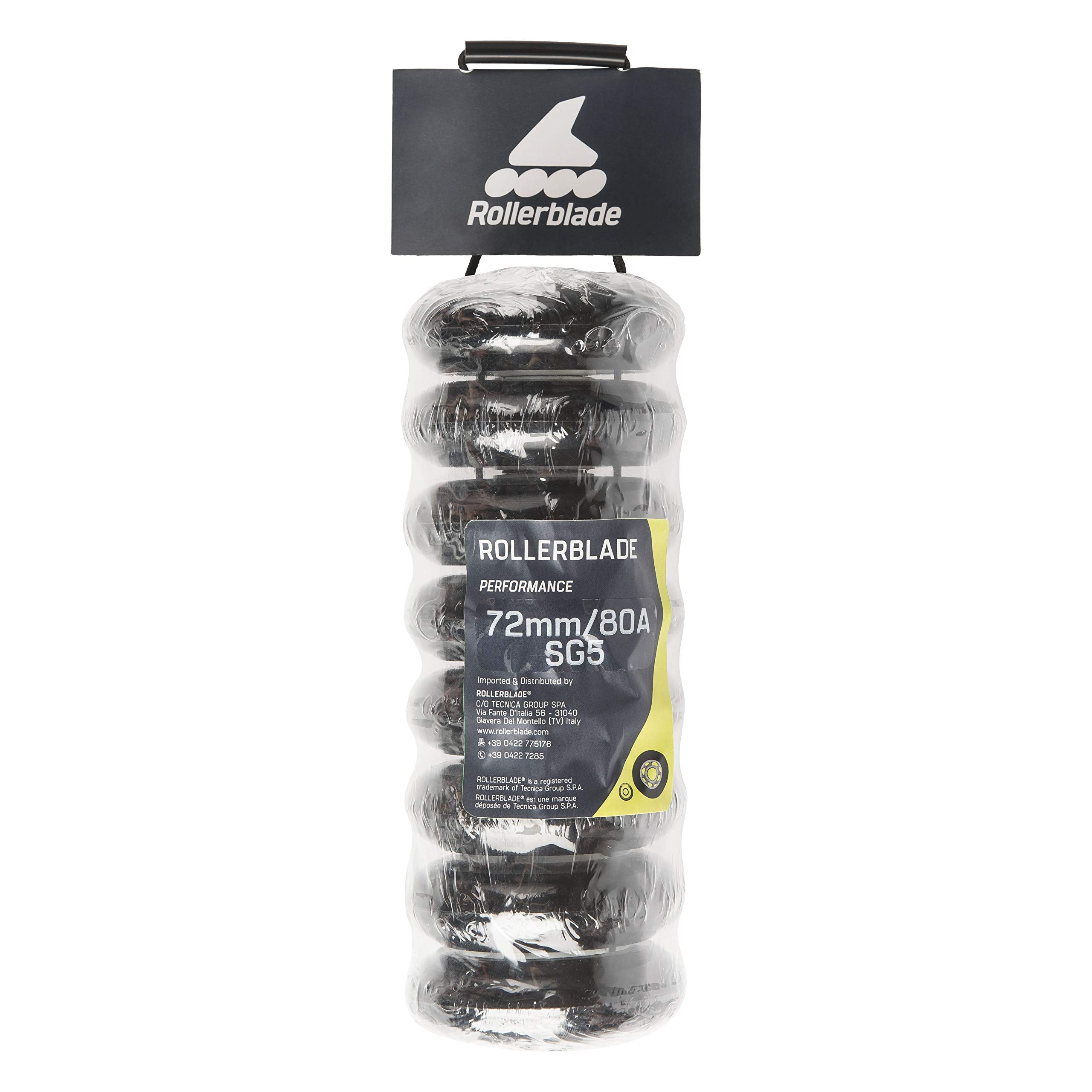 Rollerblade wheel installed in skate frame demonstrating easy swap and ready-to-use performance