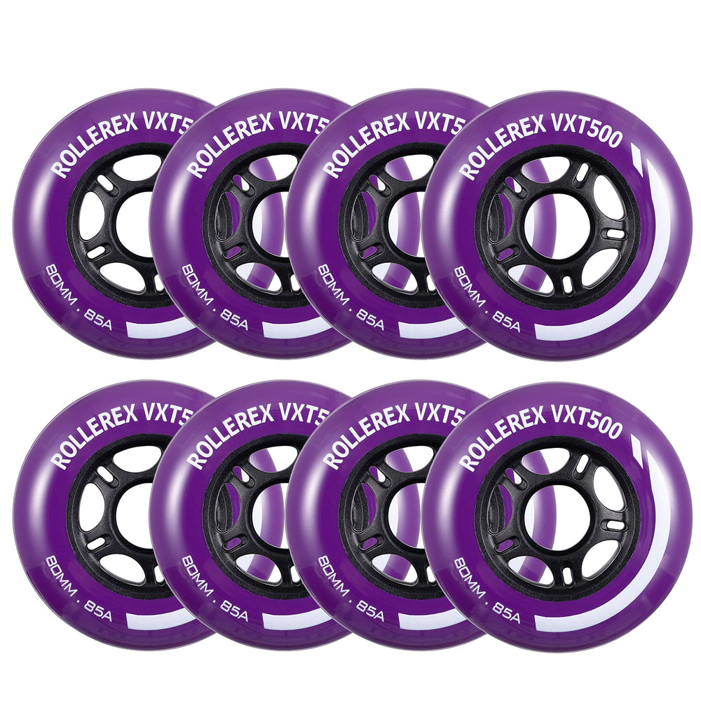 Rollerex royal purple wheel front view showing bold color and durable design