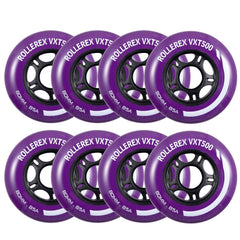 Rollerex royal purple wheel front view showing bold color and durable design