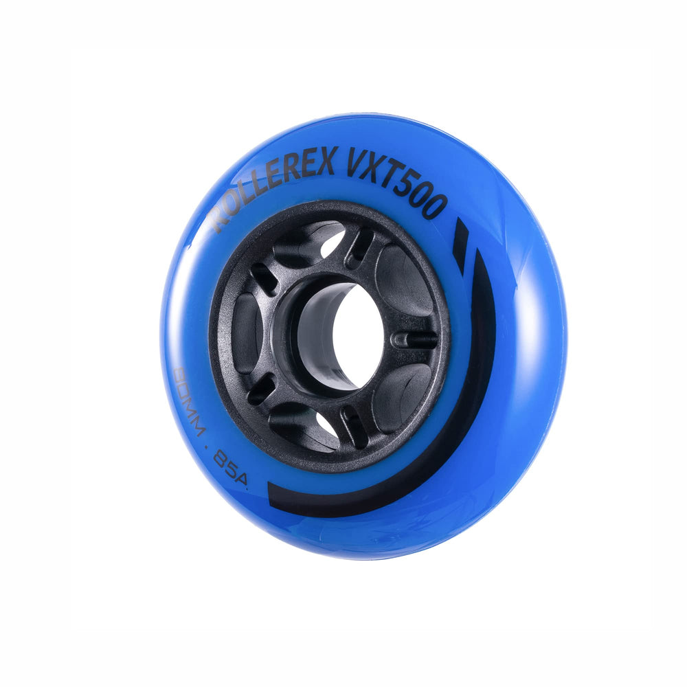Rollerex side profile of 80mm wheel highlighting 24mm width and even tread for stable control