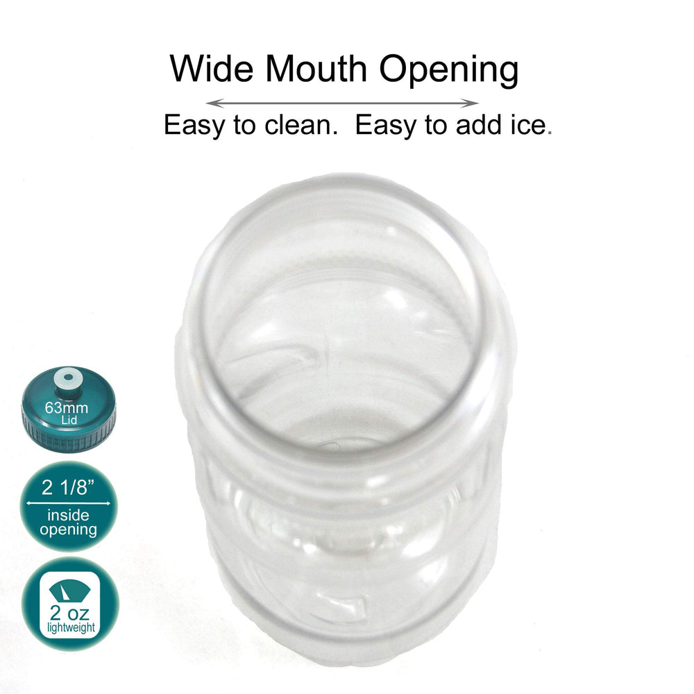 Rolling Sands bottle wide mouth opening visible for easy filling and ice