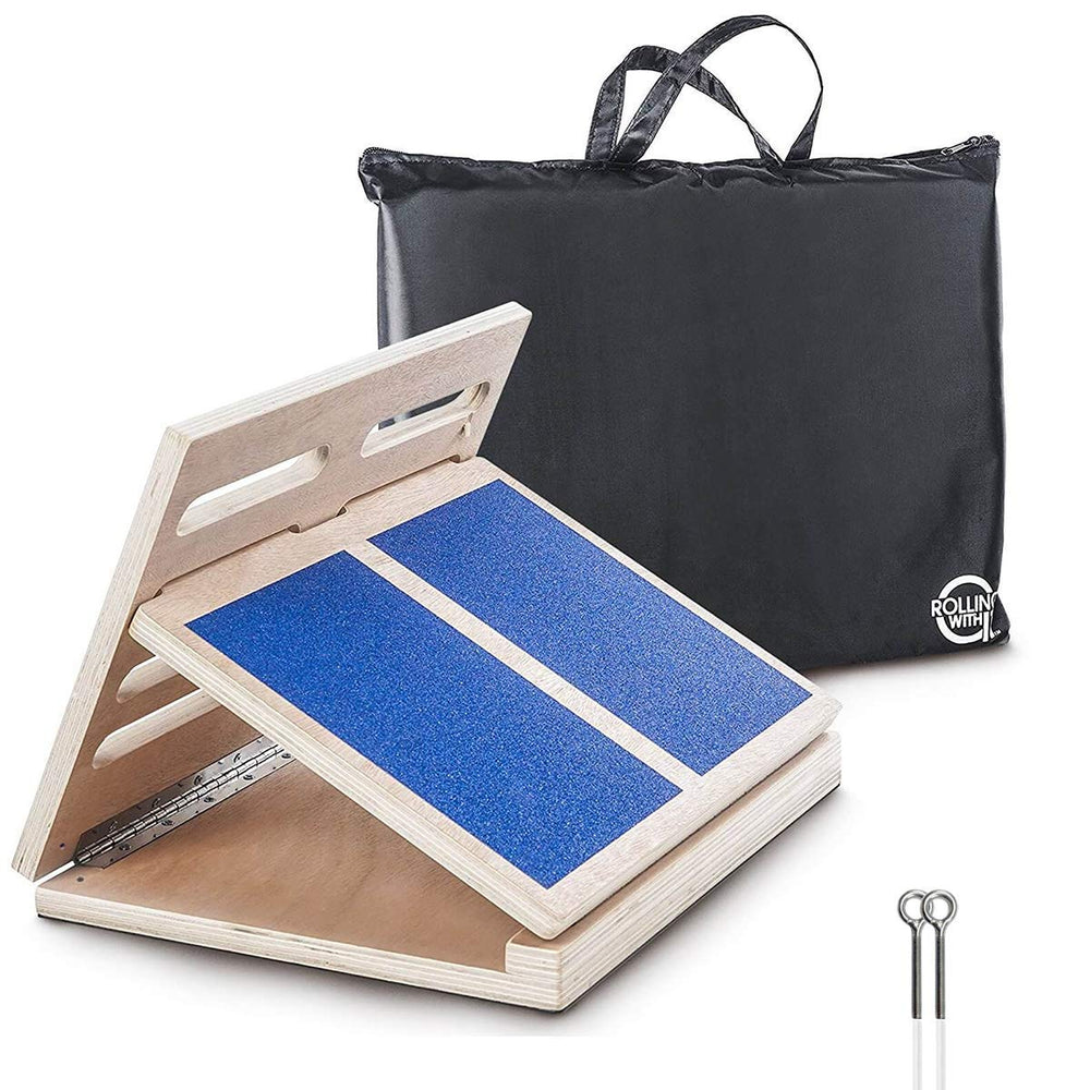 Rolling With It front view showing wooden finish and stable platform benefit