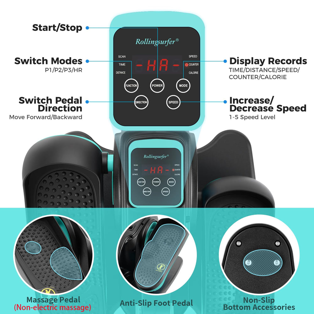 rollingsurfer close-up of floating particle anti-slip pedal improving foot circulation