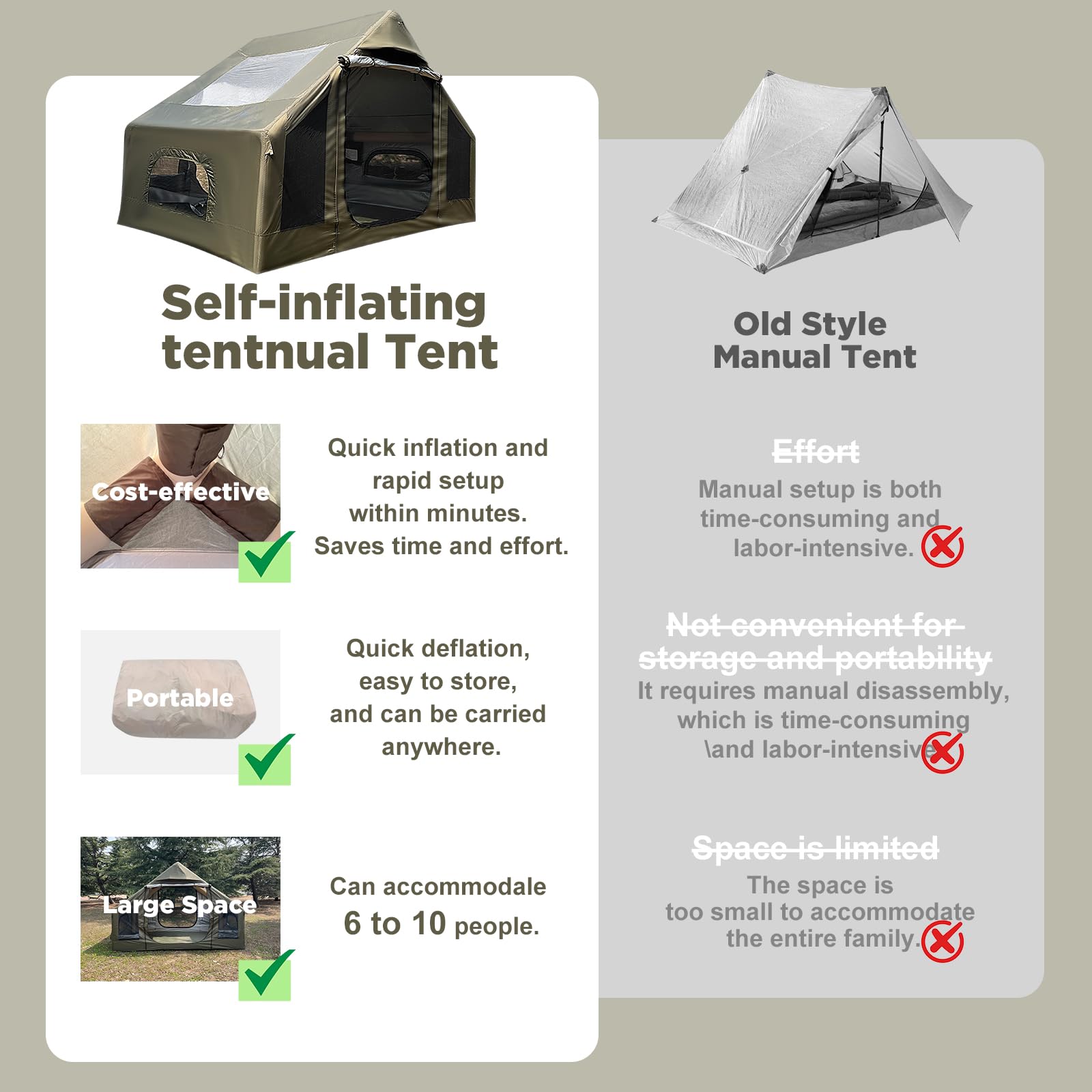 Romantic Camp family outside tent showing group camping comfort and convenience benefit