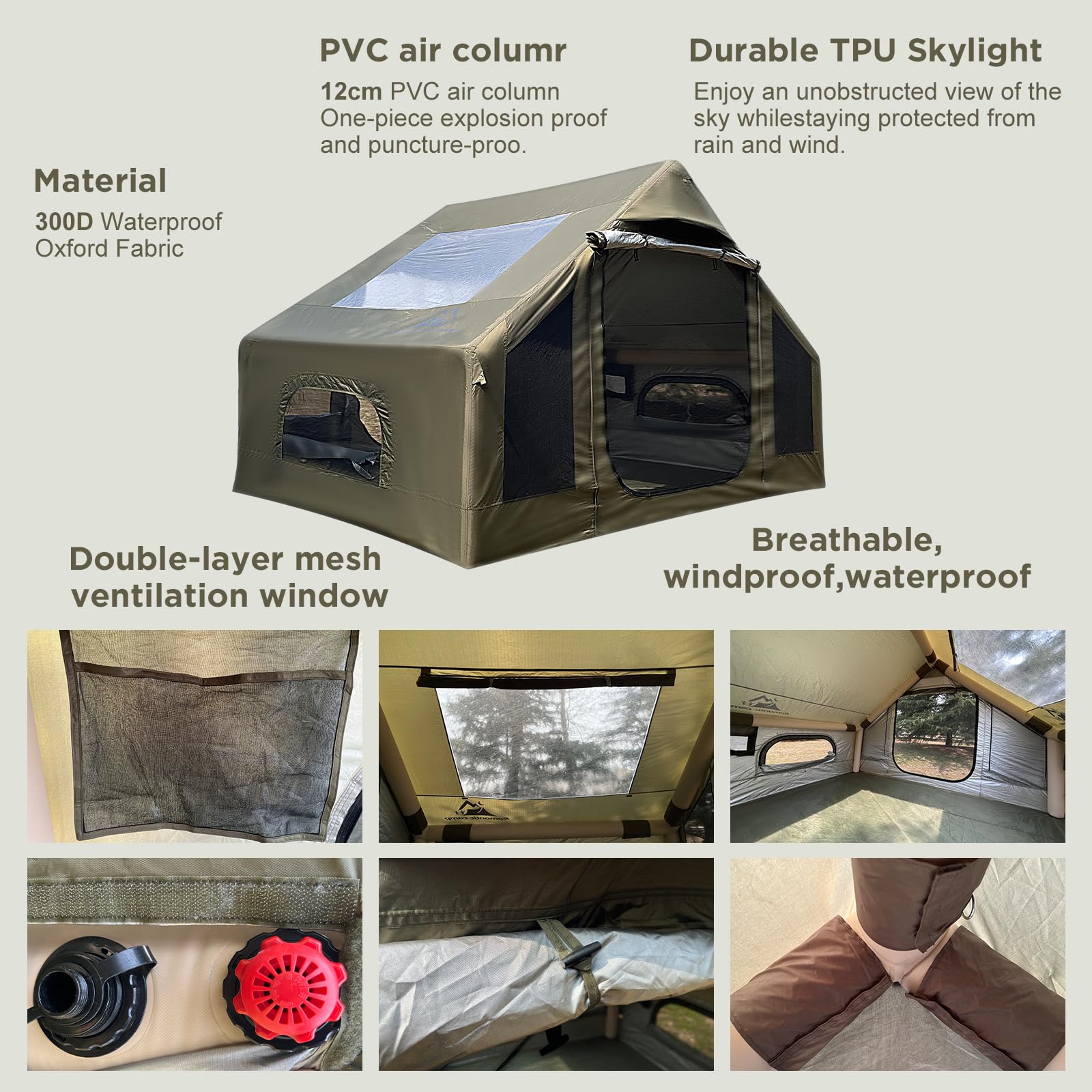 Romantic Camp mesh window detail showing airflow and insect protection benefit