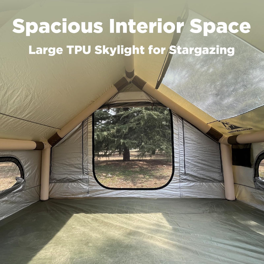 Romantic Camp panoramic TPU skylight offering sky view and stargazing benefit