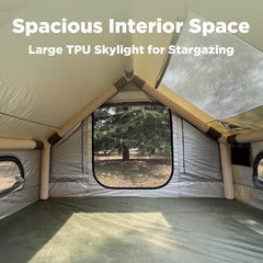 Romantic Camp panoramic TPU skylight offering sky view and stargazing benefit