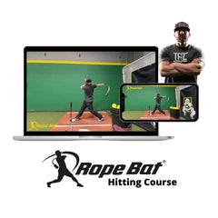 Rope Bat close-up of 12-inch grip and weighted end promoting proper hand placement