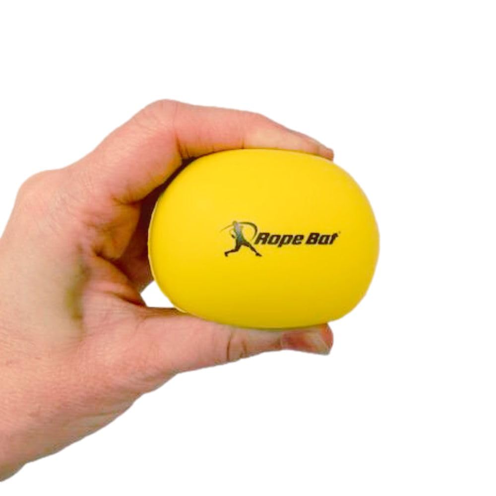 Rope Bat ball in midair during soft-toss drill highlighting safe use