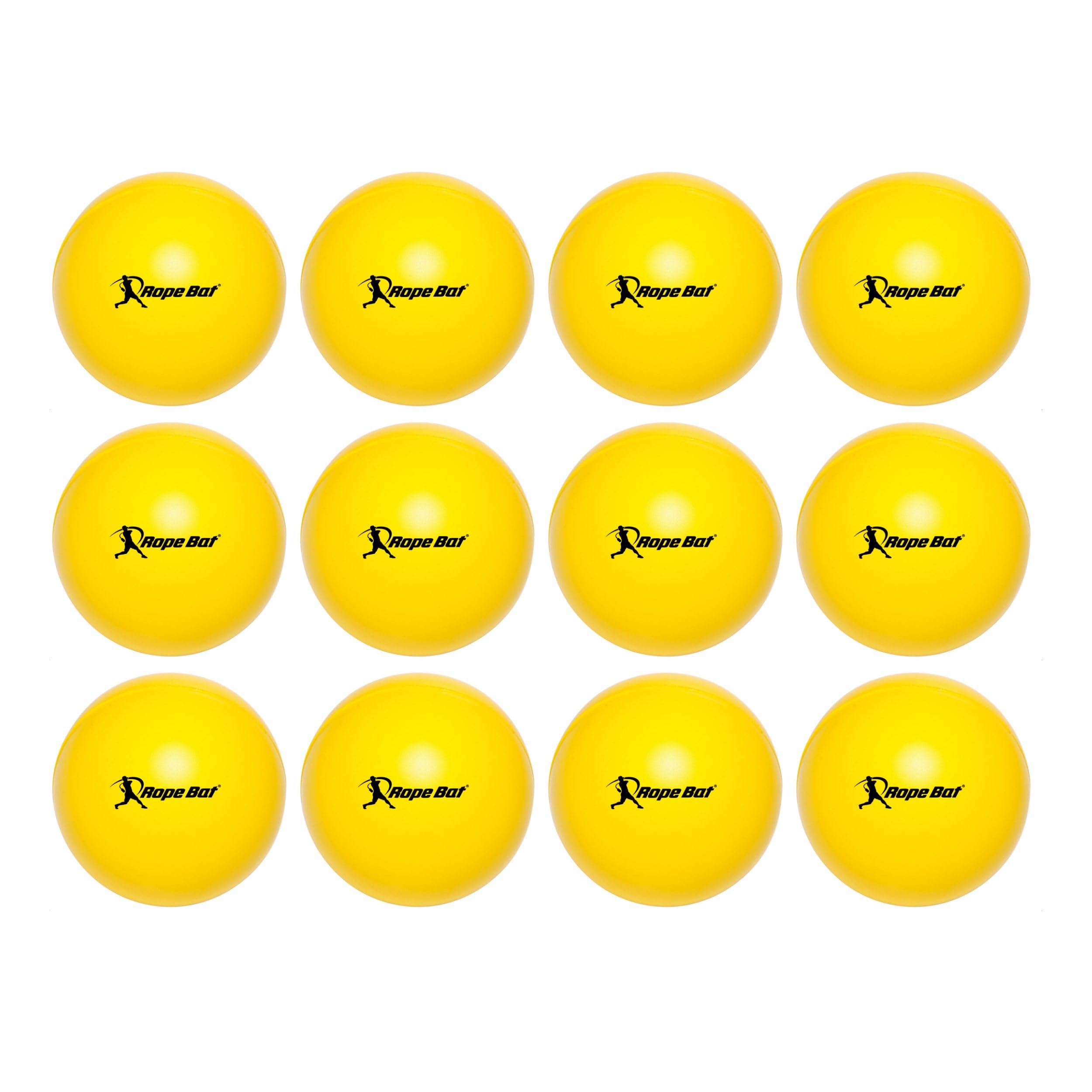 Rope Bat ball placed on tee for solo swing practice and consistent contact