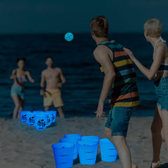 ropoda buckets glowing at night showing nighttime-play benefit