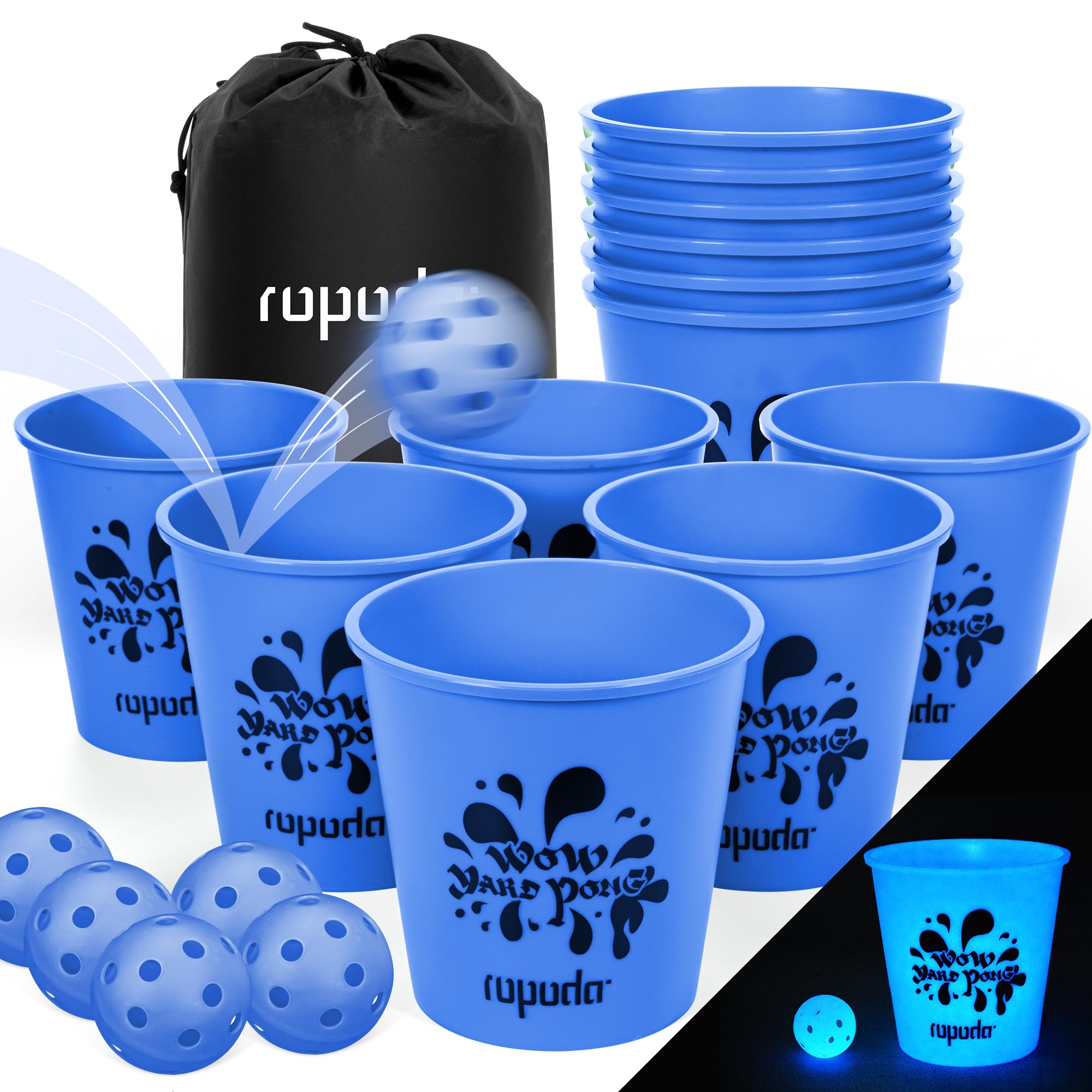 ropoda front packaging showing set contents and portability benefit