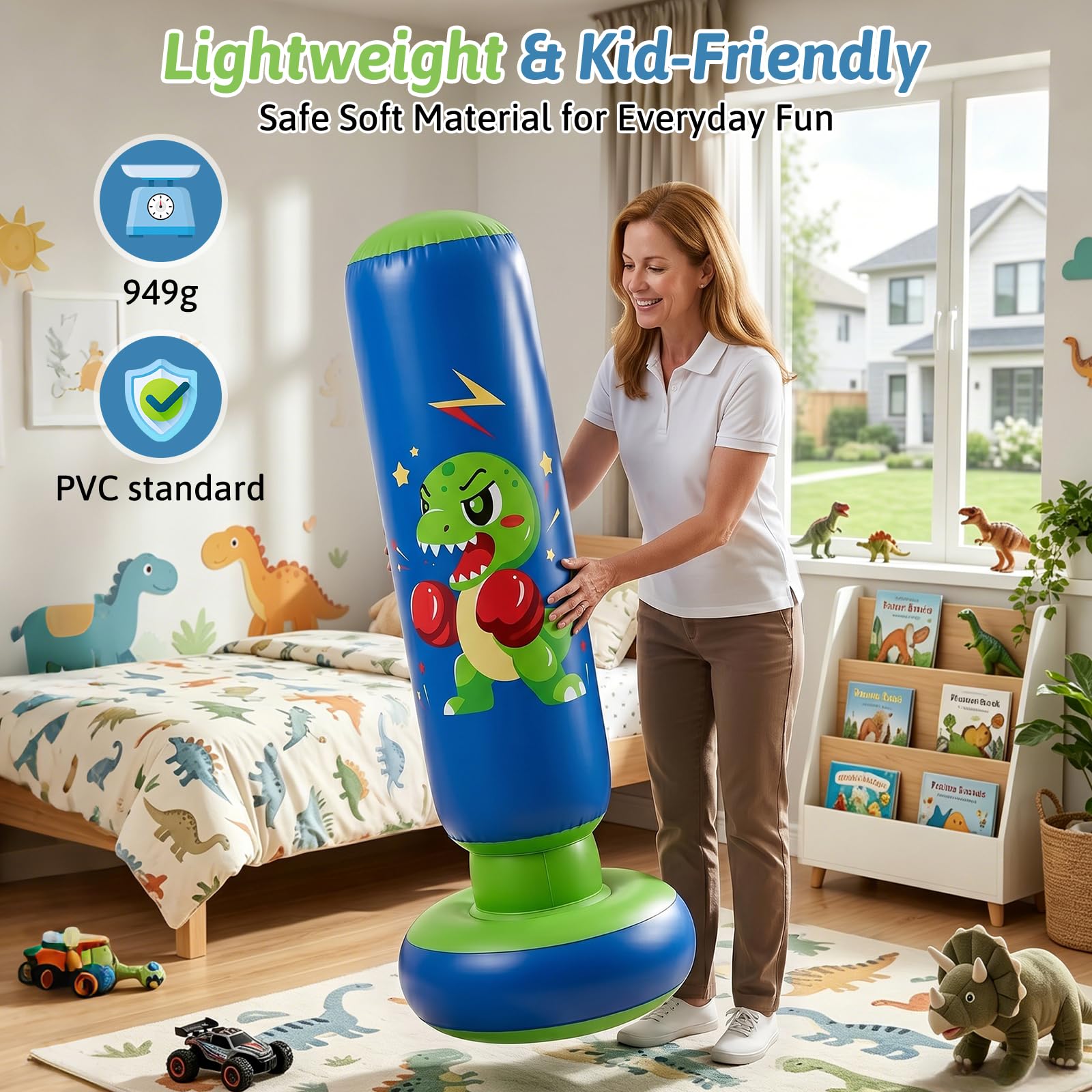 RORALA child punching in playroom illustrating coordination development and fun