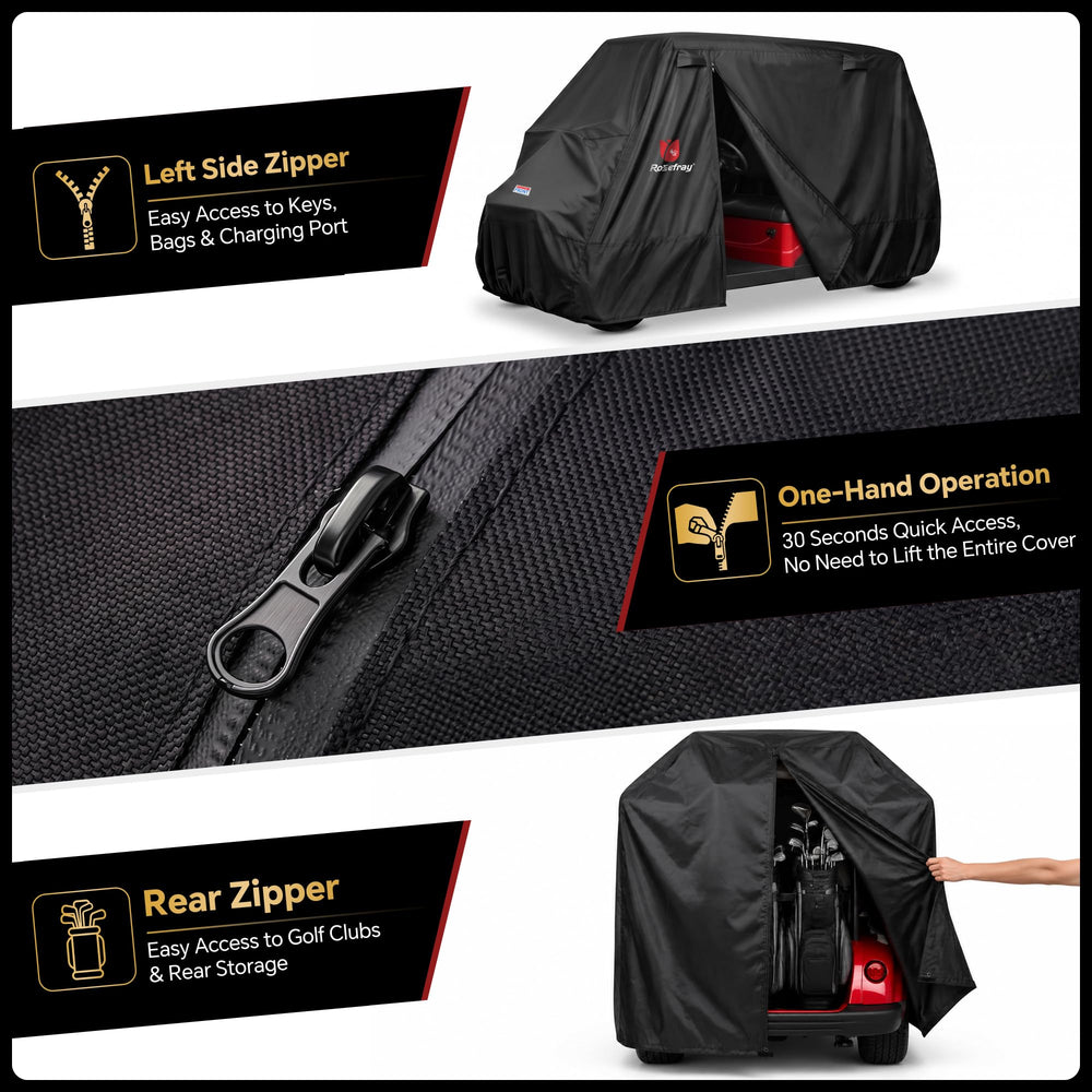 Rosefray windproof straps and elastic hem for secure fit in winds