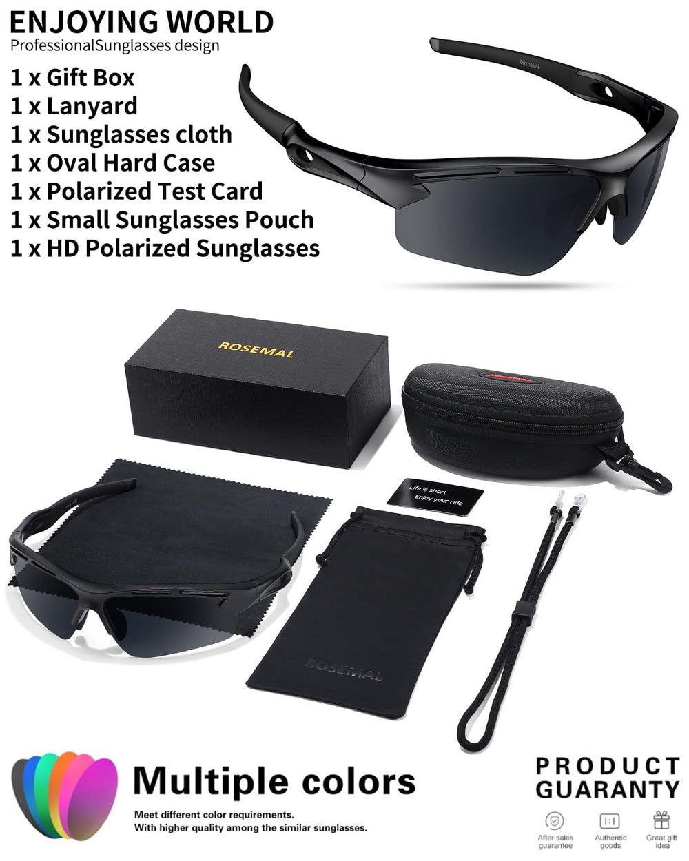Rosemal accessory kit and case showing included cleaning cloth and protective case