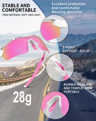 Rosemal side profile showing TR90 flexible frame for secure fit