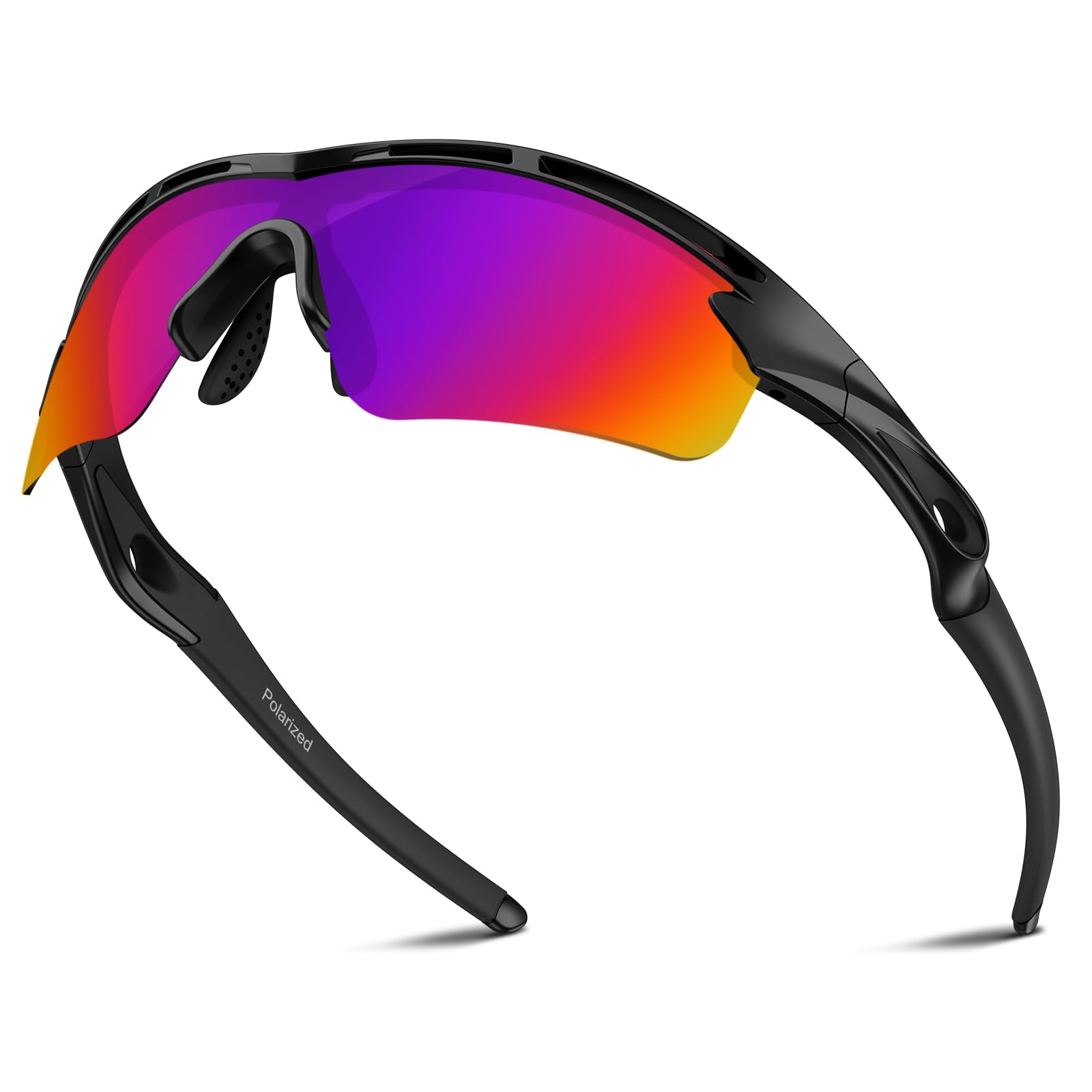 Rosemal temple and nose pad detail showing non-slip rubber for stable performance