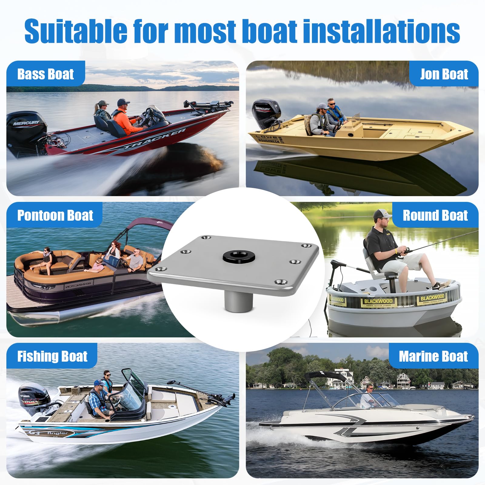 ROTFABRK installed on pontoon deck showing real-world placement benefit reliable seating position