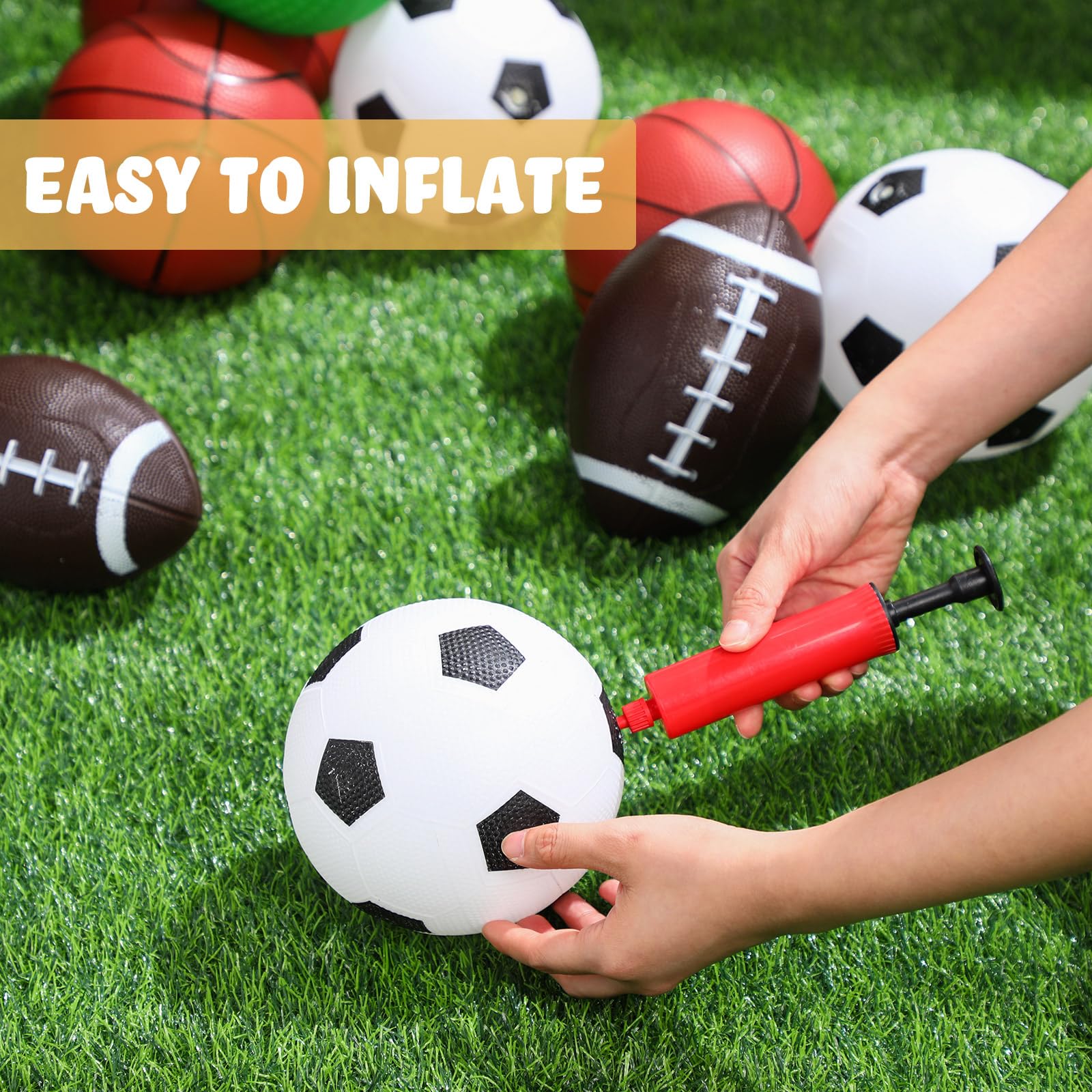 RoundFunny close-up of brown football illustrating 6.3-inch length and easy tossability for small hands