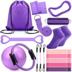 RoundFunny front view of full 18-piece kit showing all included items and portability