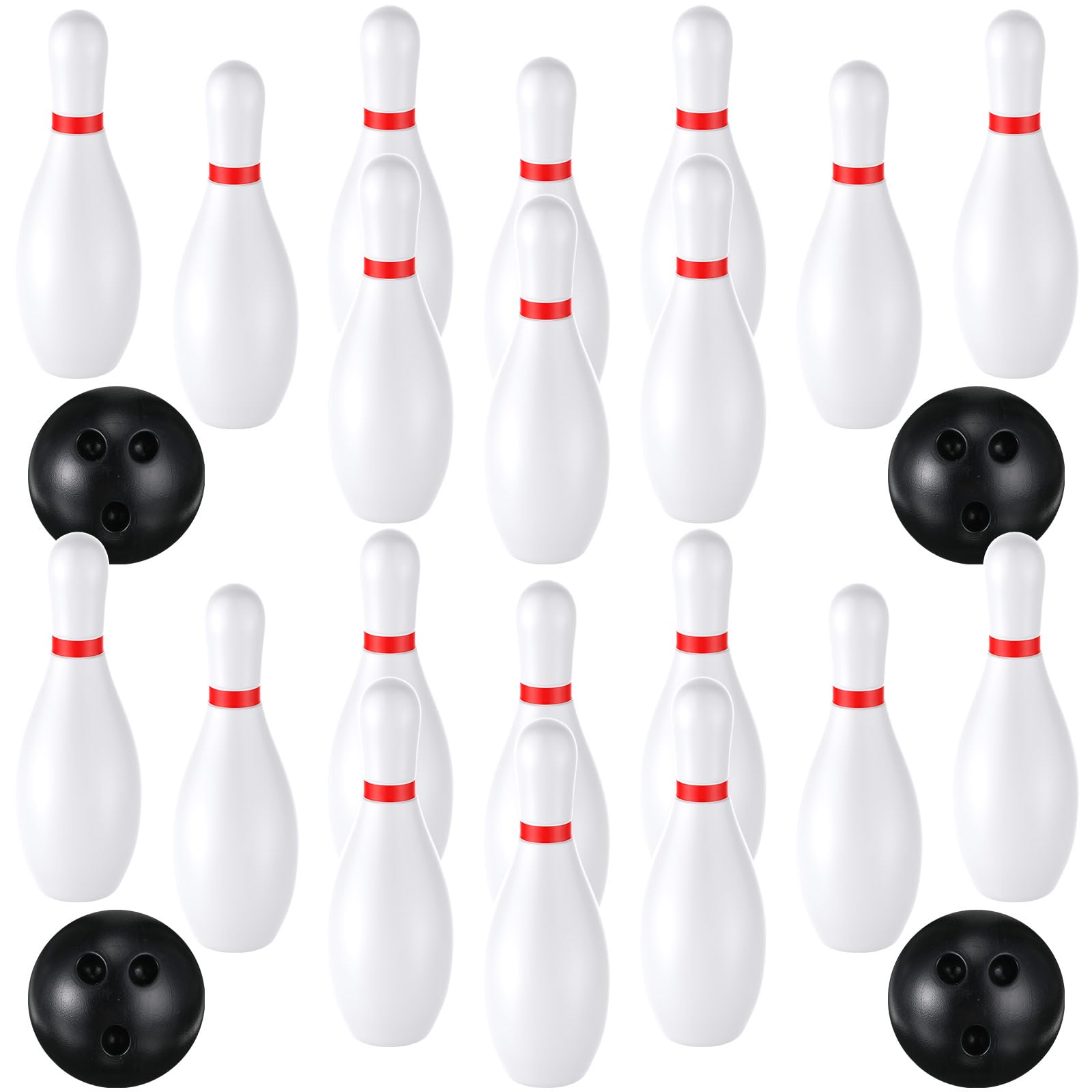 RoundFunny front packaging showing two complete bowling sets and included accessories