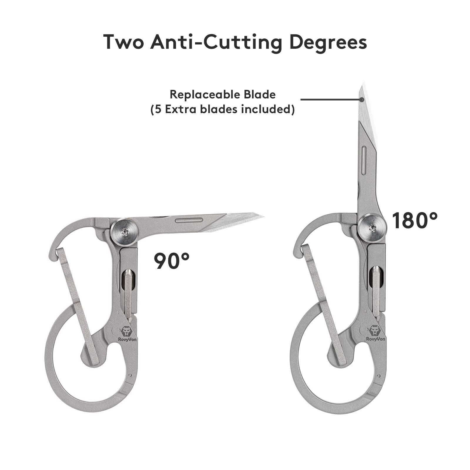 RovyVon U4 Pro+ folded cutter closeup displaying concealed blade for safer storage