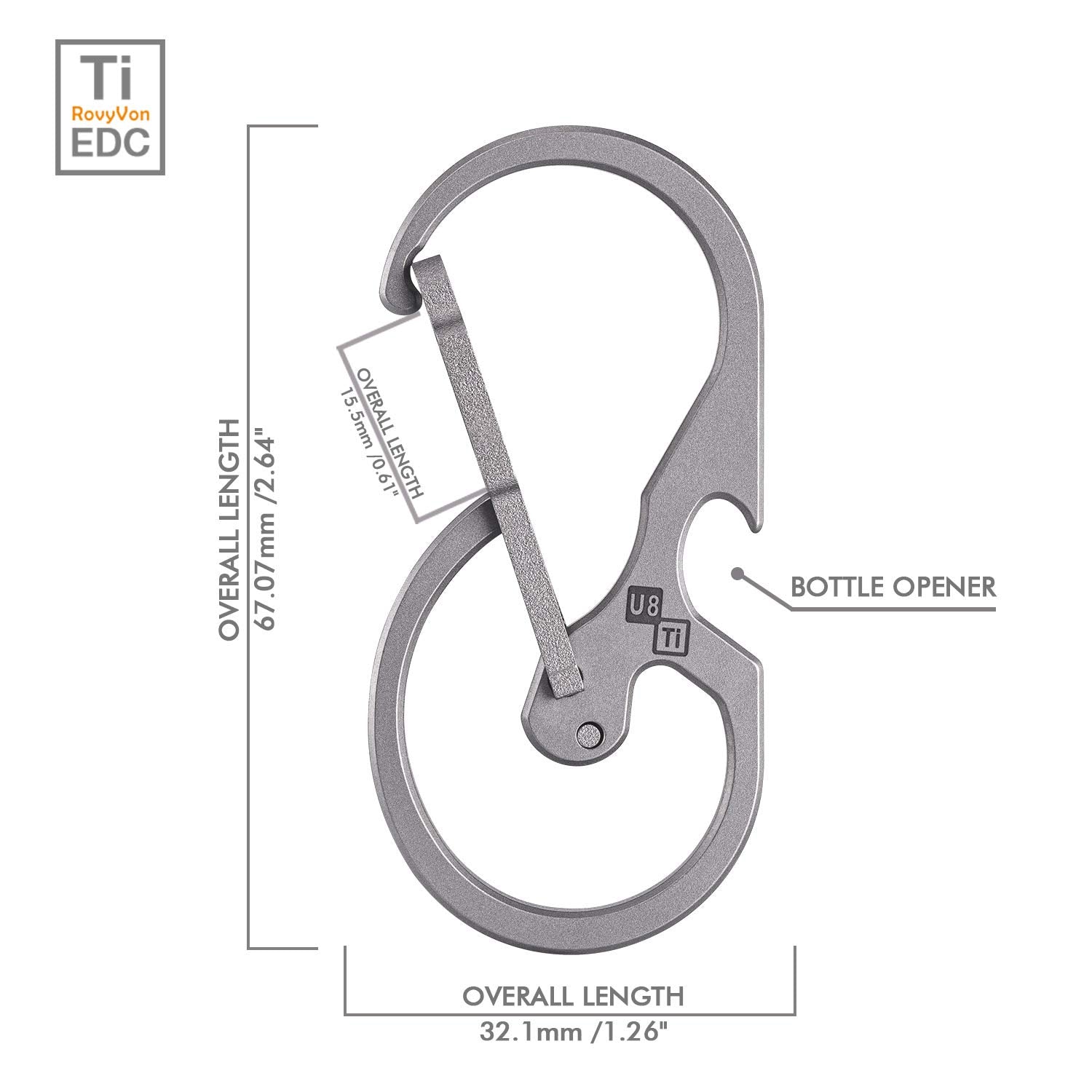 RovyVon U8 in hand scale view demonstrating ultralight titanium build for comfortable carry