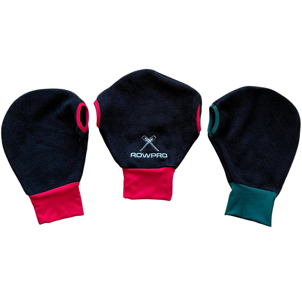 ROWPRO front view of pogies set showing color-coded port and starboard benefits